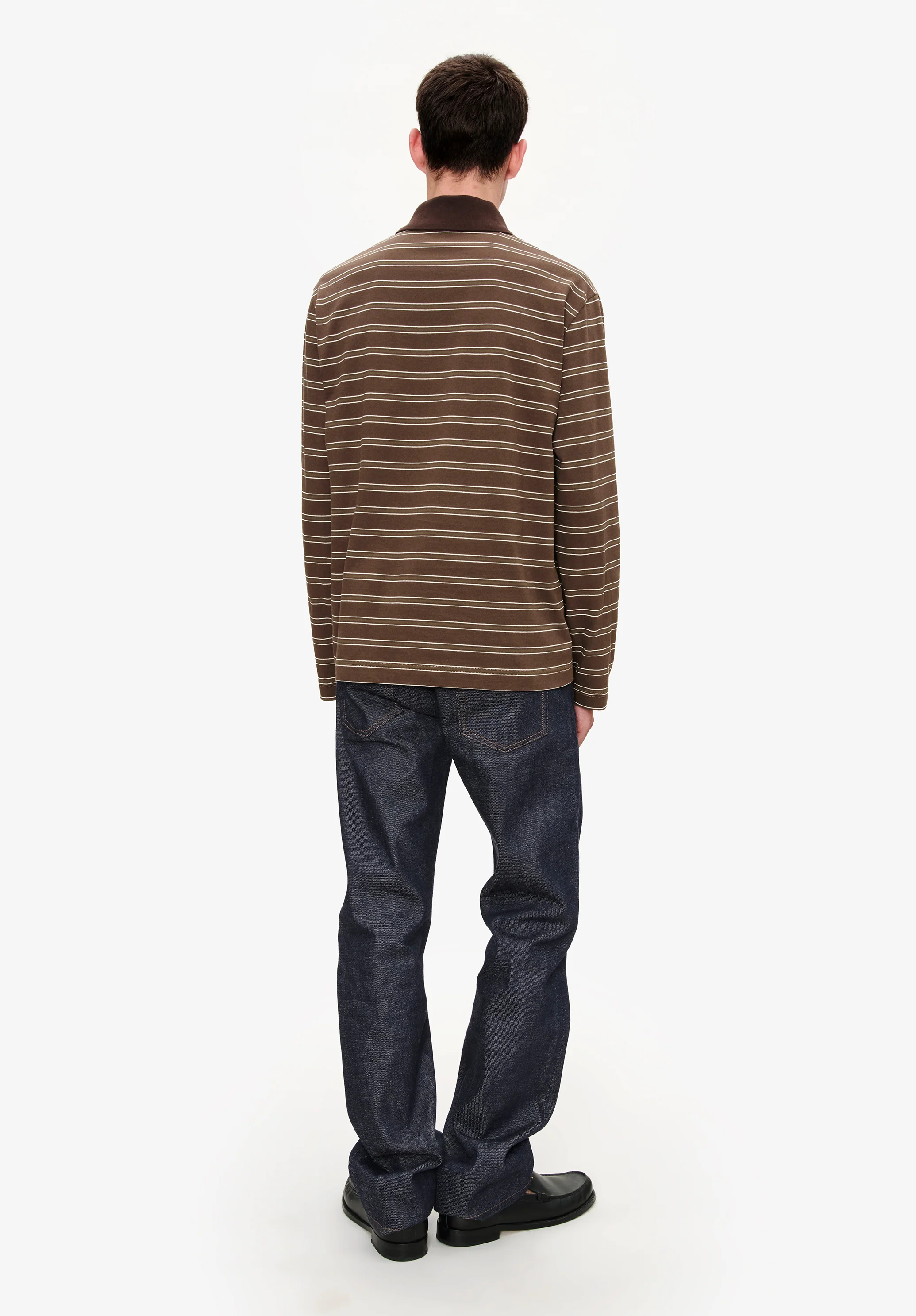 Long-sleeve striped polo shirt - Image 3