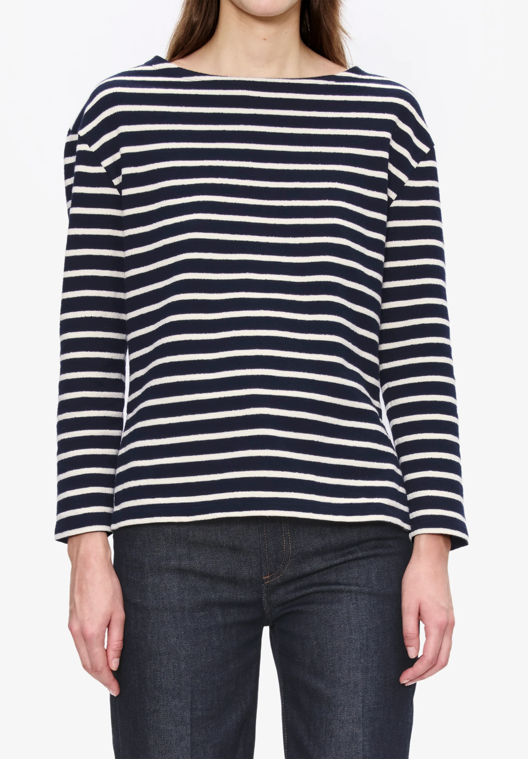 Striped top with three-quarter sleeves - Image 4
