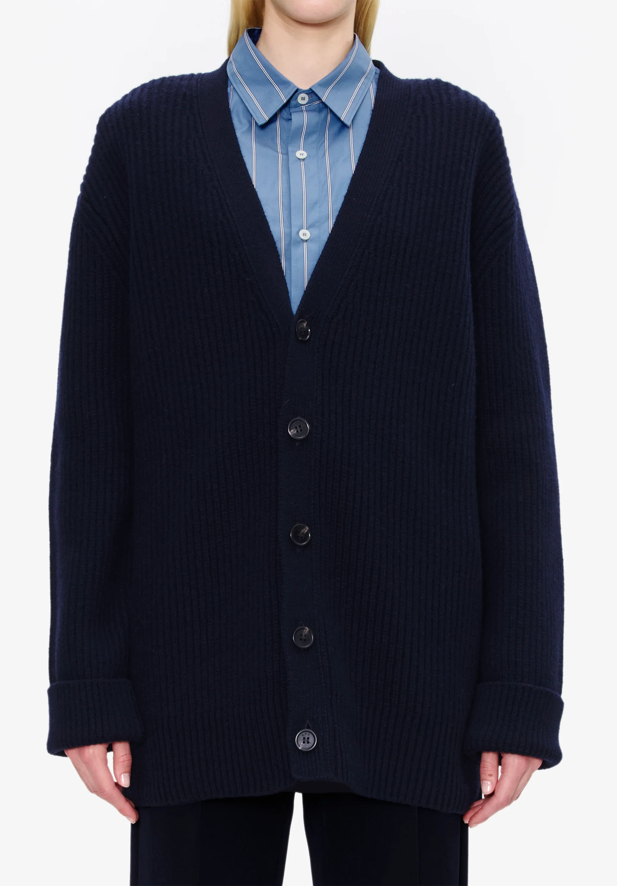 Wool-cashmere cardigan (W) - Image 4