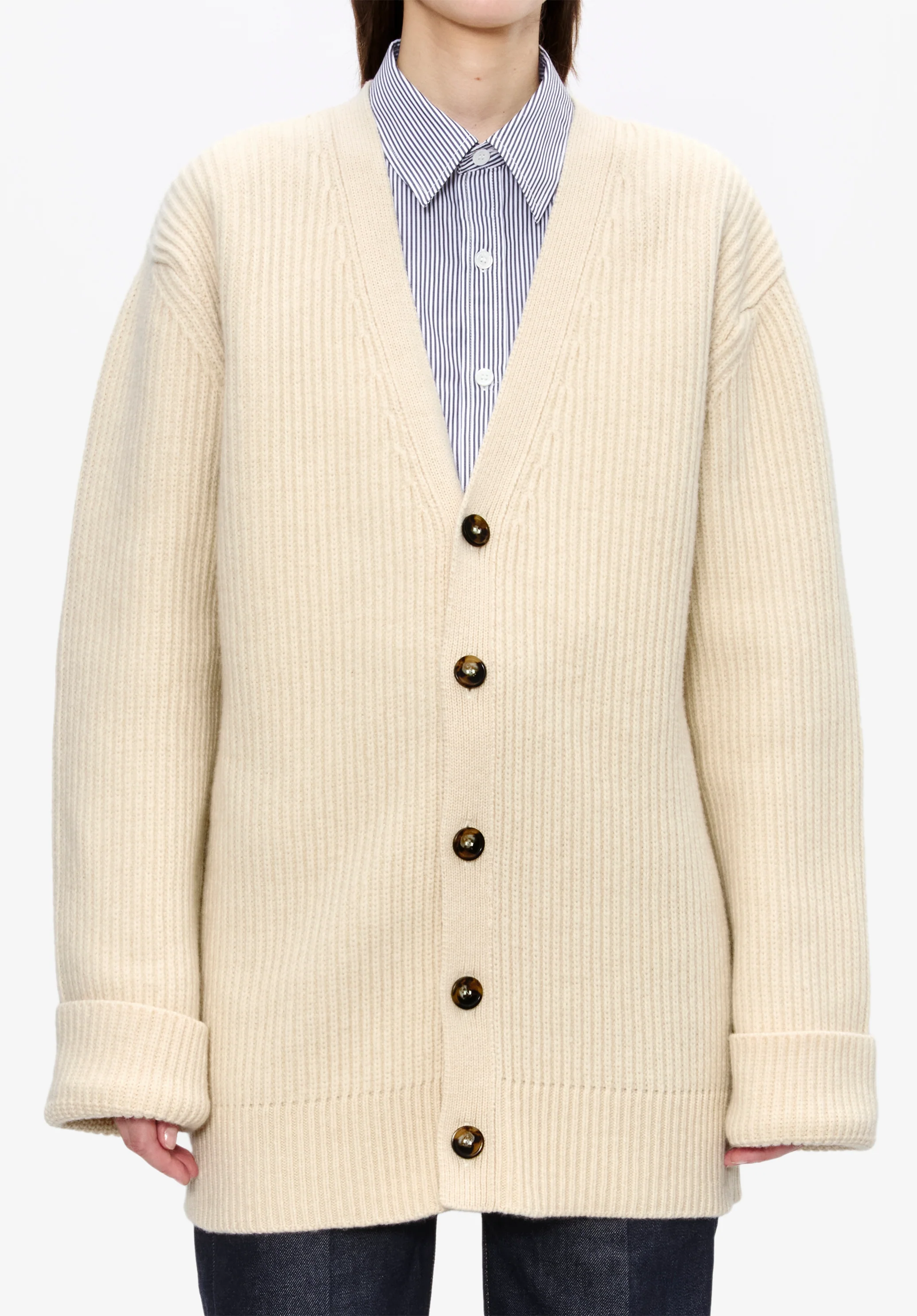 Wool-cashmere cardigan (W) - Image 4